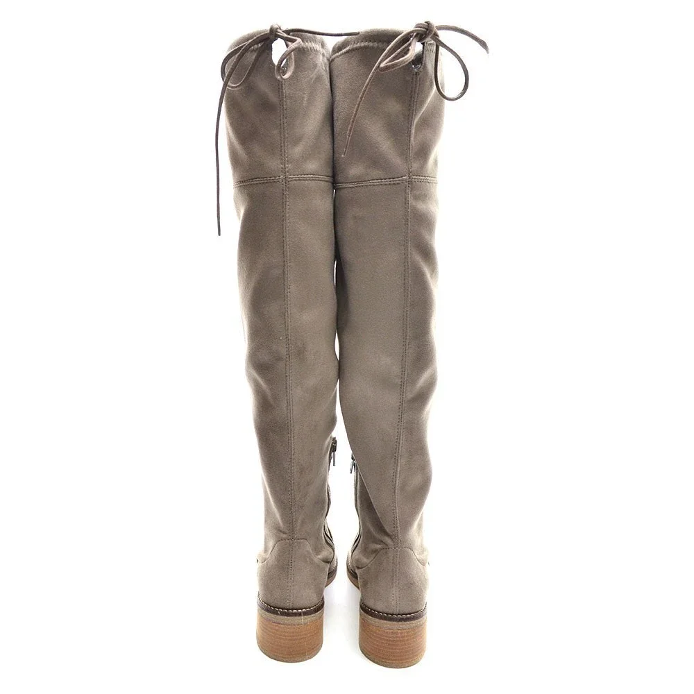 Eric Michael Alessandra Gray Over The Knee Boots 37 New